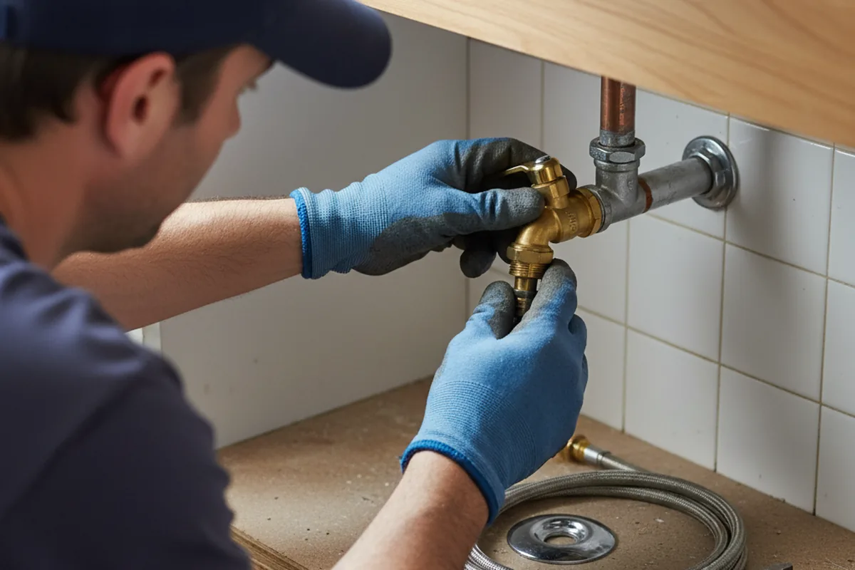 Shutoff valve and fitting work during Burst Pipe Repair in Isle Of Palms